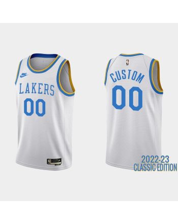 Los Angeles Lakers Custom 00 2022-23 Classic Edition White Men Jersey