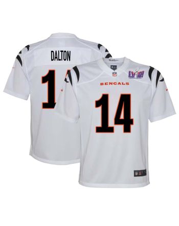 Andy Dalton 14 Cincinnati Bengals Super Bowl LVIII YOUTH Away Limited Jersey - White