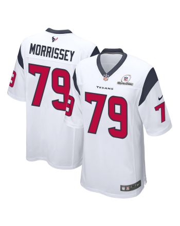 Jimmy Morrissey 79 Houston Texans 2024 Divisional Patch Game Men Jersey - White