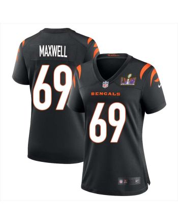 Devonnsha Maxwell 69 Cincinnati Bengals Super Bowl LVIII Women Home Limited Jersey - Black