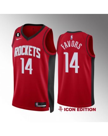 Derrick Favors 14 2022-23 Houston Rockets Red Icon Edition Men Jersey Swingman