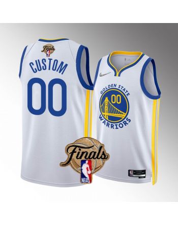 Golden State Warriors 00 Custom 2022 Finals White Jersey Diamond Badge