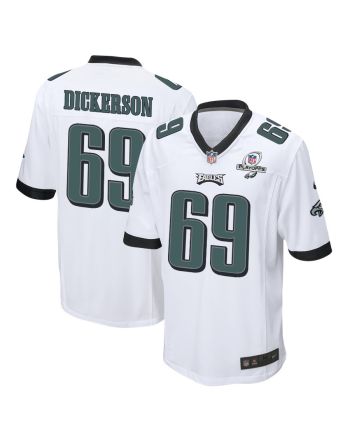 Landon Dickerson 69 Philadelphia Eagles 2023 Playoffs Patch Game Men Jersey - White