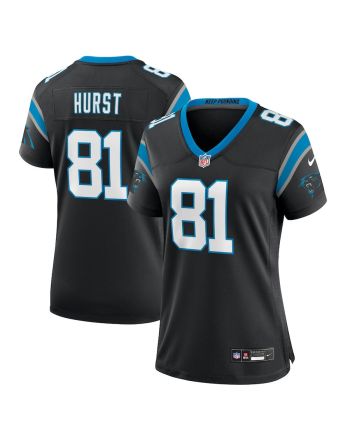 Hayden Hurst 81 Carolina Panthers Women's Team Game Jersey - Black