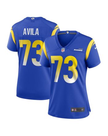 Steve Avila 73 Los Angeles Rams Game Women Jersey - Royal