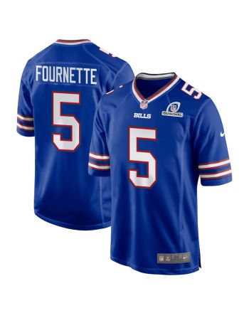 Leonard Fournette 5 Buffalo Bills 2024 Divisional Patch Game Men Jersey - Royal