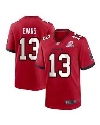 Mike Evans 13 Tampa Bay Buccaneers 2024 Divisional Patch Game Men Jersey - Red