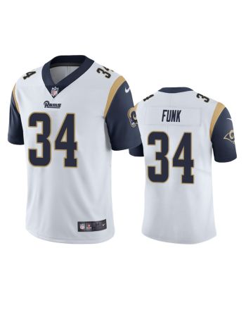 Los Angeles Rams Jake Funk 34 White Vapor Limited Jersey