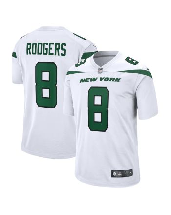 Aaron Rodgers 8 New York Jets Men Game Jersey - White