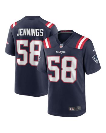 Anfernee Jennings 58 New England Patriots Men Team Game Jersey - Navy