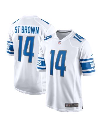 Amon-Ra St. Brown 14 Detroit Lions Player Game Jersey - White