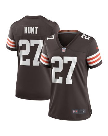 Kareem Hunt 27 Cleveland Browns Game Women Jersey - Brown