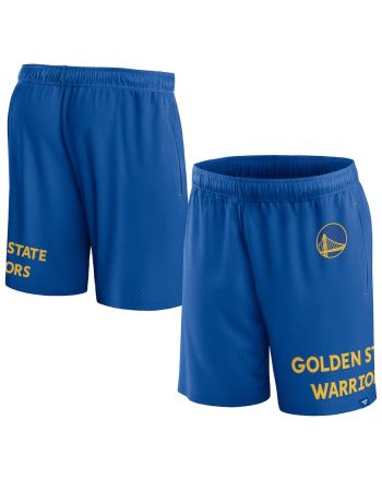 Golden State Warriors Royal Free Throw Mesh Shorts - Men