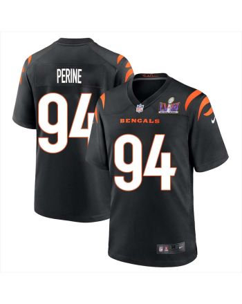 Samaje Perine 94 Cincinnati Bengals Super Bowl LVIII Men Home Limited Jersey - Black