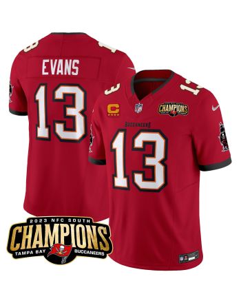 Mike Evans 13 Tampa Bay Buccaneers 2023 NFC South Champions Patch Game Men Jersey - Red