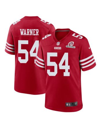 Fred Warner 54 San Francisco 49ers 2024 Divisional Patch Game Men Jersey - Scarlet