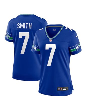 Geno Smith 7 Seattle Seahawks Women's Throwback Player Game Jersey - Royal