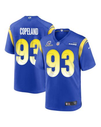 Marquise Copeland 93 Los Angeles Rams 2023 Playoffs Patch Game Men Jersey - Royal