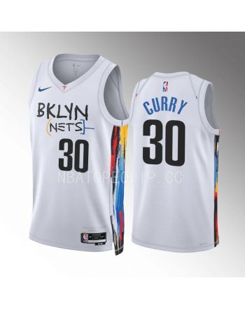 Brooklyn Nets Seth Curry 30 2022-23 City Edition White Jersey Swingman