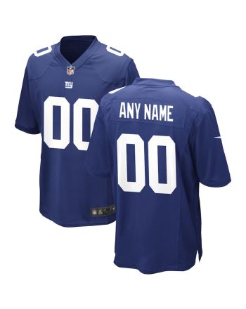 New York Giants Custom 00 Game Jersey - Royal