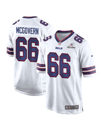 Connor McGovern 66 Buffalo Bills 2023 Playoffs Patch Game Men Jersey - White