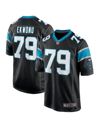 Ikem Ekwonu 79 Carolina Panthers Men's Game Jersey - Black