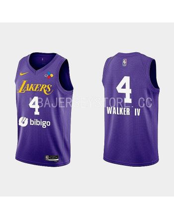 2022-23 Los Angeles Lakers Lonnie Walker IV Training Camp Purple Men Jersey