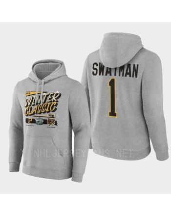 Jeremy Swayman 1 Boston Bruins 2022-23 Winter Hoodie Pullover