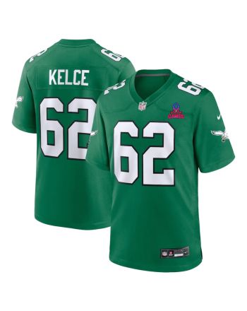 Jason Kelce 62 Philadelphia Eagles 2024 Pro Bowl Patch Alternate Game Men Jersey - Kelly Green