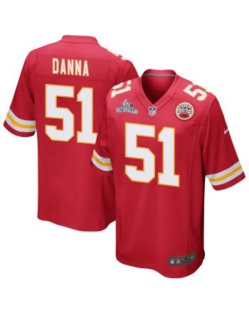 Mike Danna 51 Kansas City Chiefs Super Bowl LVII Champions Men Game Jersey - Red