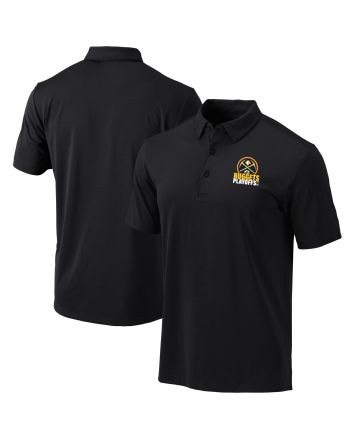 Denver Nuggets Playoffs 2022 Black Slim Fit Short Sleeves Polo - Men