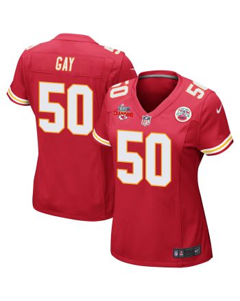 Willie Gay 50 Kansas City Chiefs Super Bowl LVII Champions 3 Stars Women Game Jersey - Red