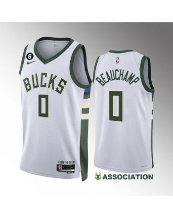 Milwaukee Bucks MarJon Beauchamp 0 White Association Edition Jersey 2022-23 Swingman