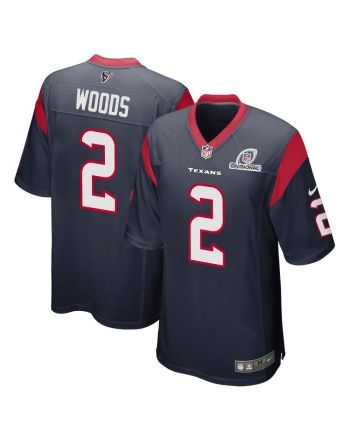 Robert Woods 2 Houston Texans 2024 Divisional Patch Game Men Jersey - Navy