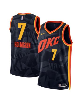 Chet Holmgren 7 Oklahoma City Thunder 2023/24 City Edition Swingman Jersey - Navy