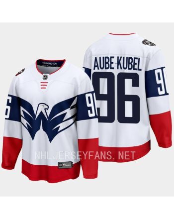 Nicolas Aube-Kubel 96 Washington Capitals 2023 Jersey Stadium White Primegreen