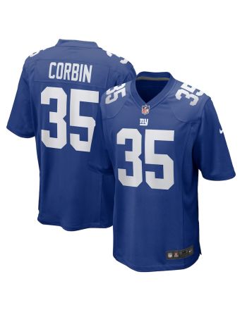 Jashaun Corbin 35 New York Giants Team Game Men Jersey - Royal