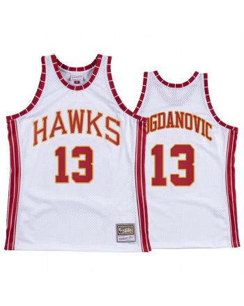 Bogdan Bogdanovic 13 Atlanta Hawks Hardwood Classics Jersey White