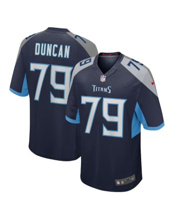 Jaelyn Duncan 79 Tennessee Titans Men Team Game Jersey - Navy