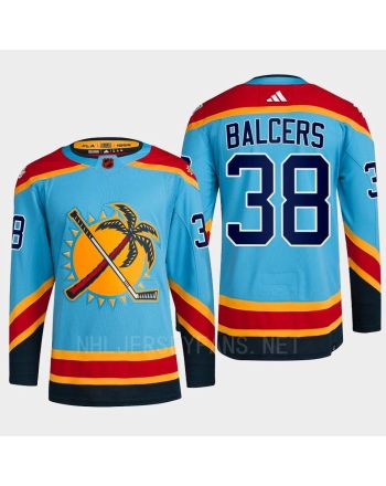 Florida Panthers 2023 Reverse Retro 2.0 Rudolfs Balcers 38 Blue Primegreen Jersey Men's