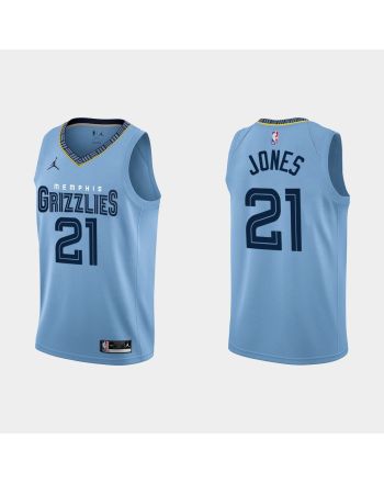 Memphis Grizzlies 21 Tyus Jones 2022-23 Statement Edition Blue Men Jersey