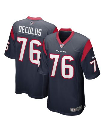 Austin Deculus 76 Houston Texans Men's Game Jersey - Navy