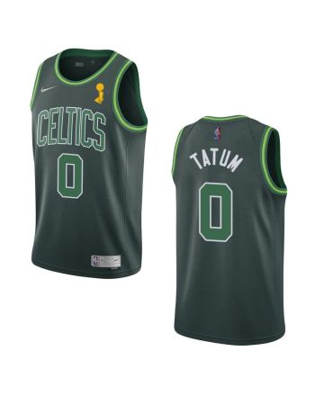 Celtics Jayson Tatum 0 2022 Final Champions Jersey Earned Green