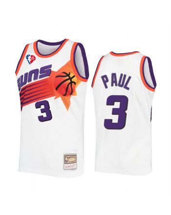 Chris Paul 3 Phoenix Suns 75th Anniversary Logo White Jersey Throwback