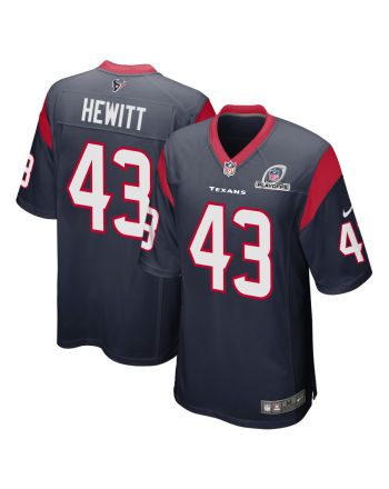 Neville Hewitt 43 Houston Texans 2023 Playoffs Patch Game Men Jersey - Navy