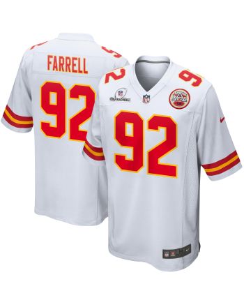 Neil Farrell 92 Kansas City Chiefs 2024 Divisional Patch Game Men Jersey - White