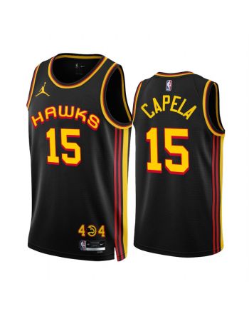 Atlanta Hawks Clint Capela 15 2022-23 Black Statement Edition Jersey