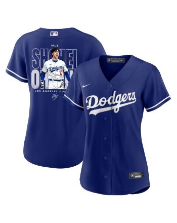 Shohei Ohtani 17 Los Angeles Dodgers Signed ShoTime 2023 Alternate Women Jersey - Royal