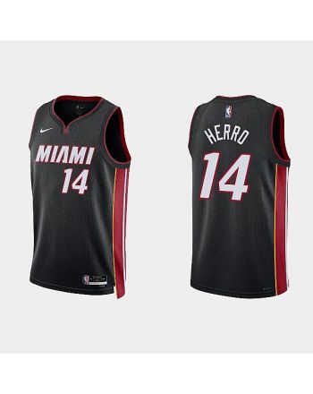 Miami Heat 14 Tyler Herro 2022-23 Icon Edition Black Men Jersey