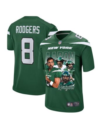 Aaron Rodgers 8 New York Jets Rocket Arm Game Jersey - Men, Green